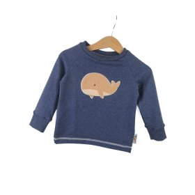 Langarmshirt Wal-Patch blau
