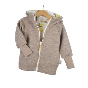 Walkjacke sand meliert mit Zitronen