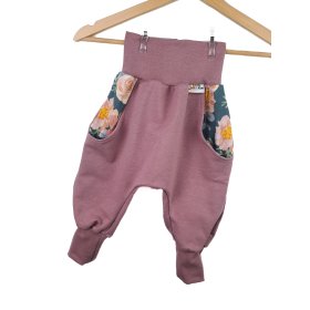 Indi Sweat Pumphose altrosa meliert mit Rosenzauber petrol