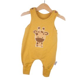 Strampler Giraffenkopf-Patch curry