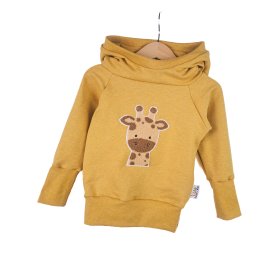 Hoodie Giraffenkopf-Patch curry