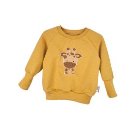 Pullover Giraffenkopf-Patch curry