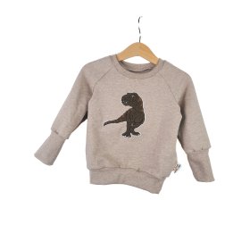 Pullover T-Rex-Patch khaki/sand