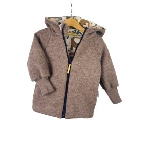 Walkjacke braun meliert mit Dinoparadies