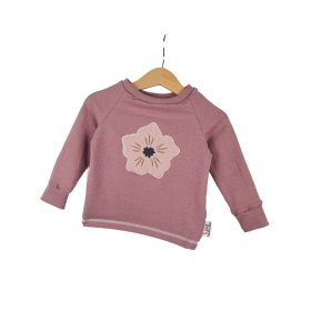 Langarmshirt Blumentraum-Patch altrosa