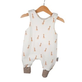 Strampler Feinripp Giraffe