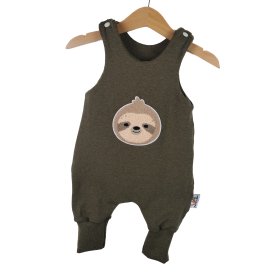Strampler Faultier-Patch khaki
