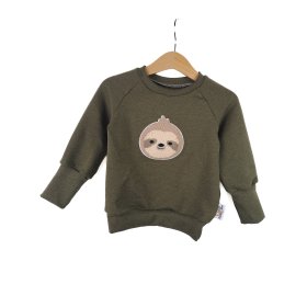 Pullover Faultier-Patch khaki