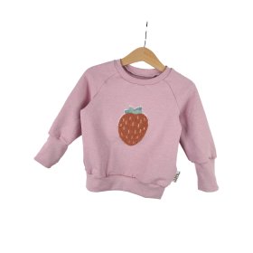 Pullover Erdbeere-Patch rosa
