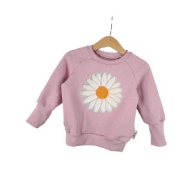 Pullover Gänseblümchen-Patch rosa