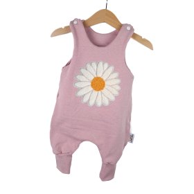 Strampler Gänseblümchen-Patch rosa