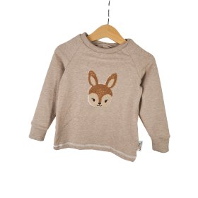 Langarmshirt Reh-Patch sand