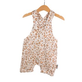 Latzhose kurz Musselin Leo creme