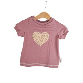 T-Shirt Leo Herz- Patch altrosa
