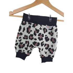 Kurze Hose Musselin Leo schwarz