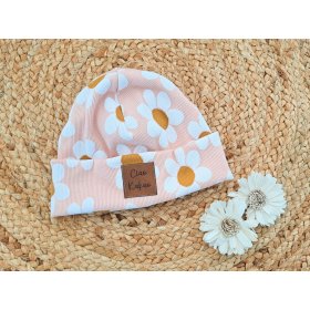 Hipster Beanie Feinripp Gänseblümchen