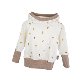 Hoodie Feinripp Zitronen