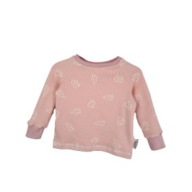 Langarmshirt Waffel Elefanten rosa