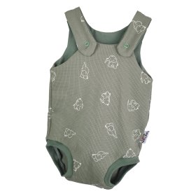 Sommerstrampler Waffel Elefanten altmint