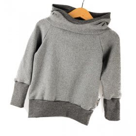 Hoodie für Mama Feinstrick grau
