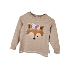 Langarmshirt Blumenfuchs-Patch sand