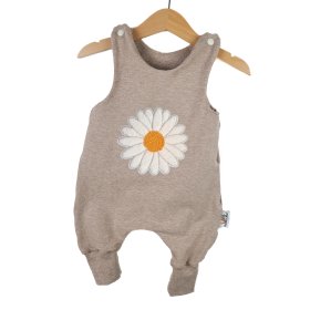 Strampler Gänseblümchen-Patch sand