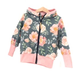 Sweatjacke Rosenzauber petrol