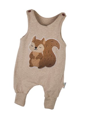 Strampler Eichhörnchen-Patch sand