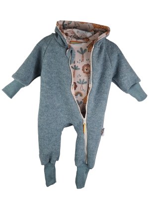 Walkoverall mint meliert mit Safaritiere