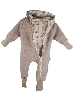 Walkoverall sand meliert mit Coole Baustellenfahrzeuge