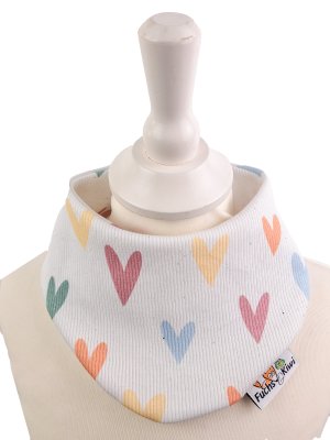 Halstuch Feinripp Herzen