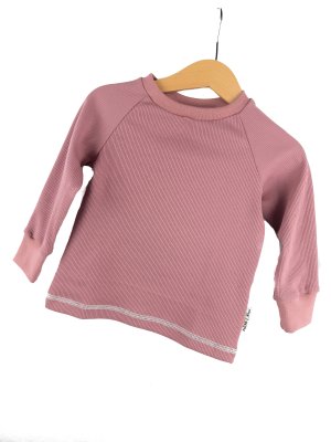 Langarmshirt Feinripp altrosa