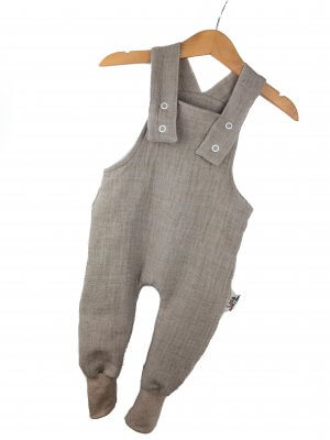 Latzhose Musselin beige 86/92