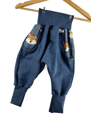 Indi Sweat Pumphose blau meliert mit Fuchsi blau