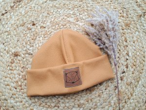 Hipster Beanie Feinripp curry