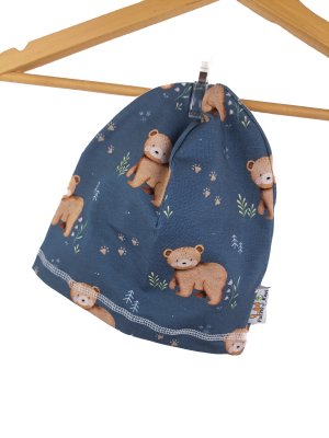 Beanie Bären dunkelblau 35-37