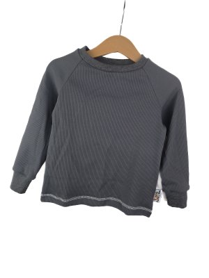 Langarmshirt Feinripp Anthrazit