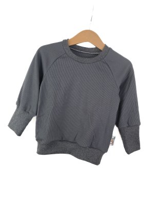 Pullover Feinripp Anthrazit