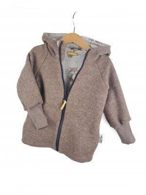 Walkjacke Walk braun meliert mit Waldfüchse 86/92