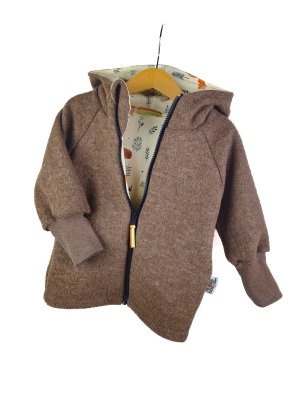 Walkjacke braun meliert mit Fuchs & Reh