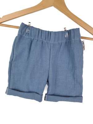 Indi Kurze Shorts Leinen taubenblau