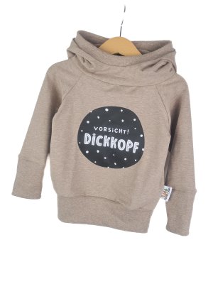 Hoodie Vorsicht Dickkopf-Patch sand
