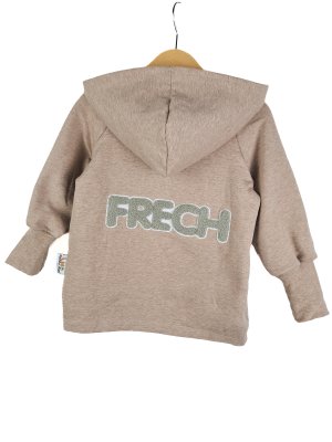 Sweatjacke mit Patch Frech sand meliert
