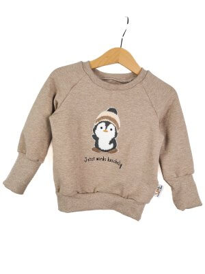 Pullover Pinguin-Patch sand