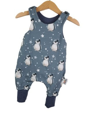 Strampler Pinguine blau