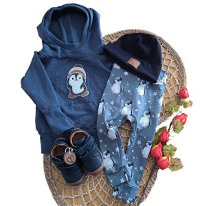 Pinguin-Patch blau Outfit
