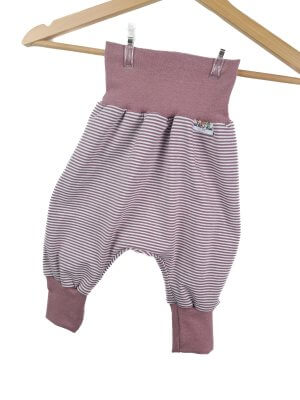 Pumphose Streifen mauve