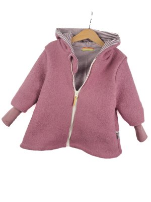 Walkmantel altrosa mit Streifen mauve