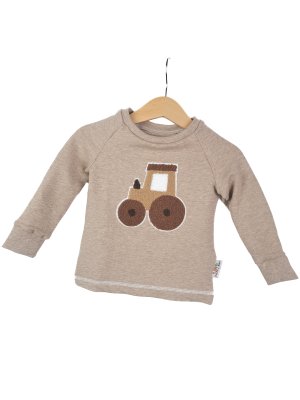 Langarmshirt Traktor-Patch sand