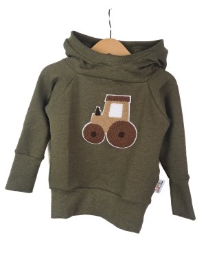 Hoodie Traktor-Patch khaki
